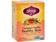 Yogi Teas Cinnamon Vanilla Healthy Skin Tea 16 Tea Bags Case of 6 Wellness Teas
