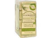 A La Maison Bar Soap Rosemary Mint Value 4 Pack Bar Soap