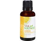 Via Nature Essential Oil - 100 Percent Pure - Lemon - 1 Fl Oz Essential Oils