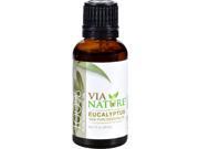 Via Nature Essential Oil - 100 Percent Pure - Eucalyptus - Single - 1 Fl Oz Essential Oils