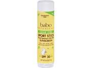 Babo Botanicals Clear Zinc Sport Stick Unscented SPF 30 .6 oz Case of 12 Baby Skin and Sun