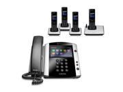 Polycom VVX 600 2200 44600 025 w 5 Wireless Handsets VVX 500 Business Media Phone