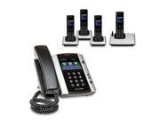 Polycom VVX 500 2200 44500 025 w 4 Wireless Handsets VVX 500 Business Media Phone