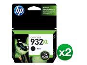 Hewlett Packard CN053AN 140 2 Pack HP 932XL Ink Cartridge Black Inkjet High Yield 1000 Page 1 Pack