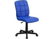 Flash Furniture Mid-back Blue Quilted Vinyl Task Chair