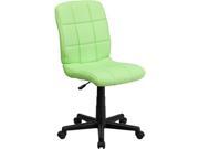 Flash Furniture Mid-back Green Quilted Vinyl Task Chair