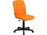Flash Furniture Mid-back Orange Quilted Vinyl Task Chair