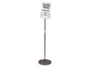 Sherpa Infobase Sign Stand Acrylic Metal 40 60 High Gray