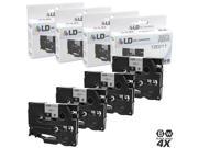 LD © Compatible Brother TZe211 Set of 4 Black on White Tape Cartridges for use in Brother GL PT ST P Touch Printer Series