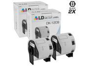 LD © Compatible Brother DK 1209 2 Rolls of Address Labels 1.1 in x 2.4 in
