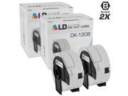 LD © Compatible Brother DK 1208 2 Rolls of Address Labels 1.4 in x 3.5 in