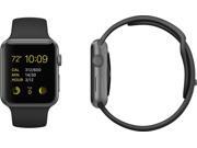 Apple Watch Sport MJ2X2LL/A 38mm Space Gray Aluminum Case with Black Sport Band