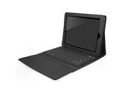 Wireless Bluetooth 3.0 Protective PU Leather Keyboard Case for iPad 1 / 2 / 3 / 4 , Black