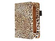 Leopard Print PU Leather Protective Tablet Case for Kindle