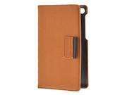 Woven Design Rotating Protective Tablet Case with Fron Supporting Stand for Google NEXUS 2 , Brown