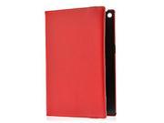 Lichee Pattern Rotating PU Leather Tablet Case with Stand for SONY Xperia , Red