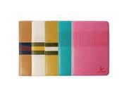 Colorful Stripe Smart PU Leather Full Body Case with Stand for iPad mini/mini2 (Assorted Colors) , Dark Brown