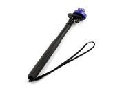 Black 6 Section Retractable Handheld Monopod with Blue plastic Tripod Mount Adapter for GoPro Hero 3+/3/2 , Multicolor