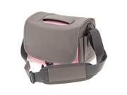 B888-PK One-Sholder Bag for Camera/Camcorder (Pink+Gray)