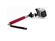 Pink 6-Section Retractable Handheld Pole Monopod for Gopro Hero 2 / 3 / 3+