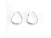 Fashion (round) Silver Alloy Hoop Earrings(silver)(1pair) , Silver