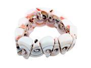 Pink Spiral Pattern Shell Connected Bracelet