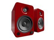 Kanto YU4 Powered Speakers with Bluetooth and Phono Preamp Gloss Red