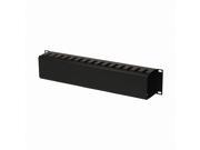 NavePoint 2U Metal Rack Mount Horizontal Cable Manager Duct Raceway For 19 Server Rack