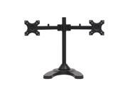NavePoint Dual LCD Monitor Desk Stand Mount Free Standing Adjustable 2 Screens upto 24 Inches Black