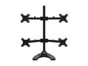 NavePoint Quad LCD Monitor Desk Stand Mount Free Standing Adjustable 4 Screens upto 24 Inches Black