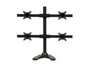 NavePoint Quad LCD Curved Monitor Mount Stand Free Standing With Adjustable Tilt Holds 4 Monitors Up To 28 Inches Black