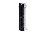 Navepoint 12 Port Cat6 UTP Unsheilded Mini Patch Panel With Wallmount Bracket Included Black