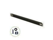 Navepoint 1U Rack Mount Cable Management Panel With Tidy Brush Slot For Cable Entry For 19 Inch Rack Or Cabinet Black