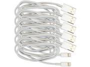 VisionTek 900759 3.3 ft. Lightning to USB White 1 Meter Cable 5 Pack