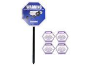 MACALLY REFLECTIVE SECURITY WARNING SIGN WITH YARD STAKE