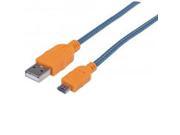 MANHATTAN 394024 3 ft. Hi Speed USB Device Cable Blue Orange