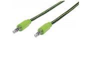 MANHATTAN 394147 6 ft. Stereo Audio Cable Black Green