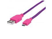 MANHATTAN 394031 6 ft. Hi Speed USB Device Cable Purple Pink