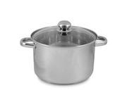 PURELIFE 8 Qt Covered Stock Pot with Glass Lid