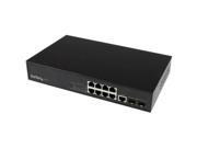 StarTech IES101002SFP 10 Port L2 Managed Gigabit Ethernet Switch with 2 Open SFP Slots StarTech IES101002SFP 10 Port L2 Managed Gigabit Ethernet Switch with 2 Open SFP Slots