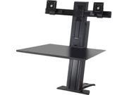 Ergotron 33 407 085 Workfit Sr Dual Sit Stand Workstation Stand Desk Clamp Mount Surface Column 2 Pivots Crossbar 2 Cord Wraps For 2 Lcd Displays Key