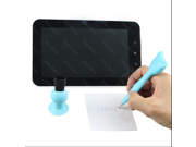 IMAGE? capacitive touch stylus pen custom pens for iphone tablet 3 in 1 (clean + writing + stand) (BLUE)