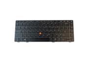 New HP Elitebook 8460P Laptop Keyboard w Pointer Black Frame