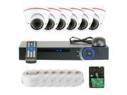 GW 1080P HD CVI 8CH Video Security System 2TB 6x 2MP Weatherproof IP66 Bullet Cameras 49 ft IR LED Night Vision Long Distance Transmit Range 984ft Quic