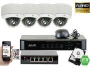 GW 8 Channel 1080P NVR Kit PoE HD IP Security Camera System 4 x 5MP Megapixel 2.8~12mm Varifocal Lens 65 Feet Night Vision Water Proof Motion Detective QR Code