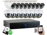 GW 1080P 2.1 Megapixel 32 Channel Plug and Play Complete HD TVI Security System 8 Outdoor 8 Indoor x 2.1MP HDTVI HD 1080P Security Cameras 4TB Pre Instal