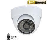 GW Security 2.1MP 1080p Sony CMOS 4 in 1 HD TVI AHD CVI 960H 1200TVL CCTV Dome Security Camera Built In Microphone Audio Recording