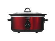 BRENTWOOD APPLIANCES SLOW COOKER 6.5QT RED