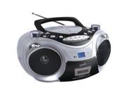 Supersonic SC 709 SILVER Portable MP3 CD Player with Cassette Recorder AM FM Radio Silver