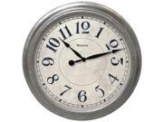 WESTCLOX 32931 15.5 Round Galvanized Finish Gray Wall Clock